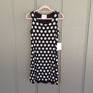 Compli K Polka Dot Mini Dress Size XS Women Sleeveless Scoop Neck Preppy